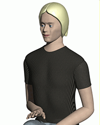 picture of 50th percentile human woman for 3d renderings